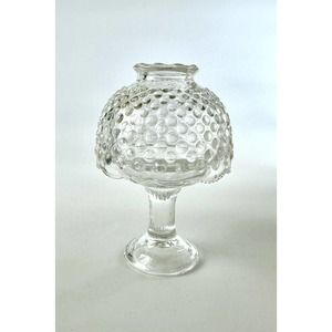 Vintage Clear Glass Hobnail Fairy Lamp